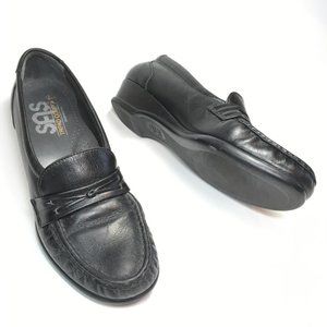 SAS Black Comfort Shoes Moccasins Loafers Grannycore Granny Chic Shoes Sz 6.5 N